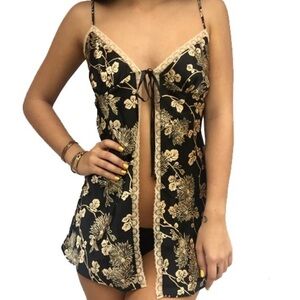 Vintage Y2K Victoria’s Secret Babydoll Tie-Front Slip